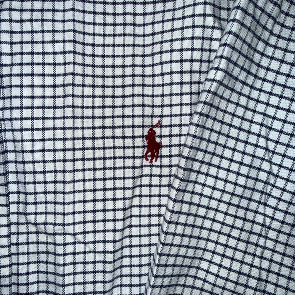 Ralph Lauren Navy and White Checkered Shirt